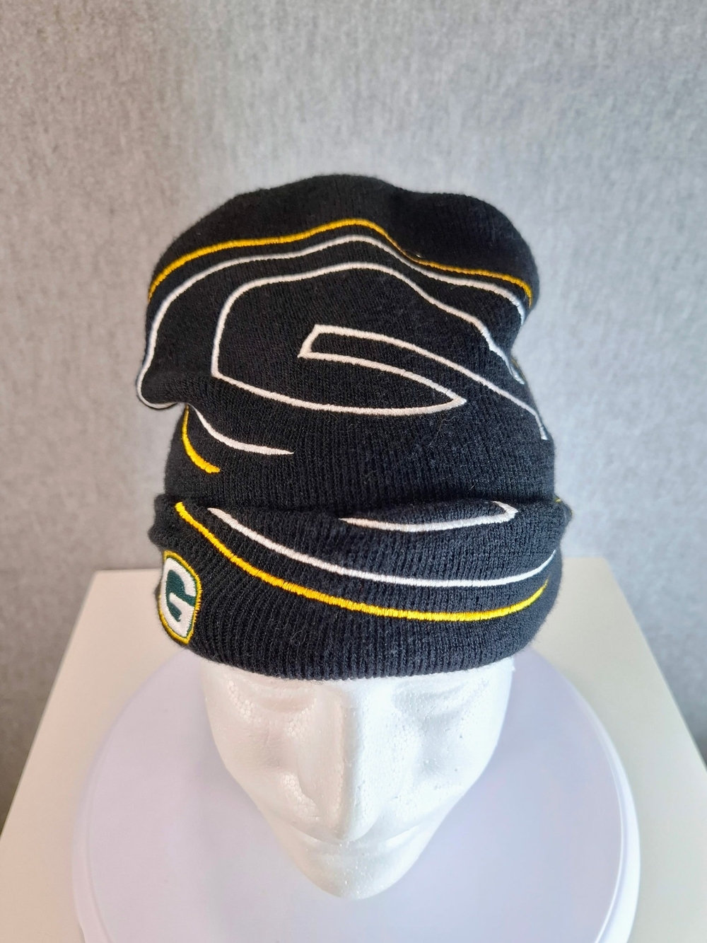 NFL Green Bay Black Beanie with Yellow and White Accents